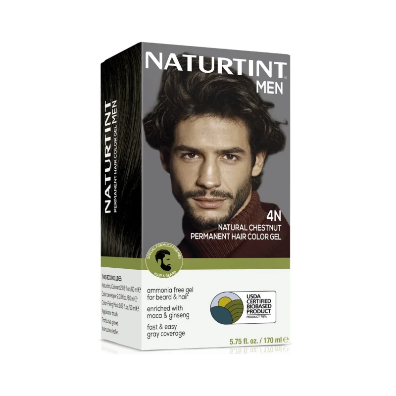 Naturtint Coloration permanente pour cheveux pour hommes 4N Châtain naturel