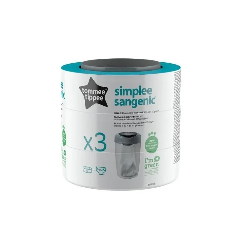 Tommee Tippee Lot De 3 Recharges Pour Poubelle