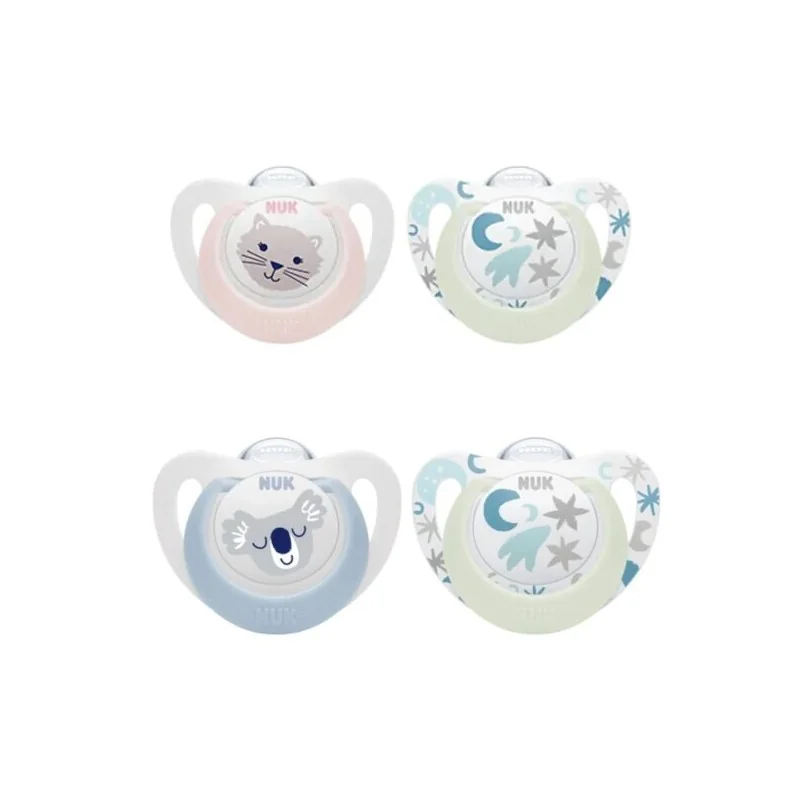 NUK Deux Sucette Star Night & Day 0-6m