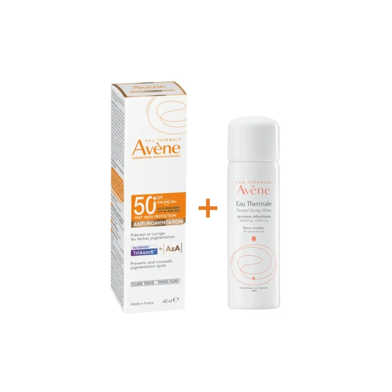 EAU THERMALE AVÈNE Solaire Anti-Pigmentation Spf50+ 40ml ACHETE + Eau Thermale Offerte