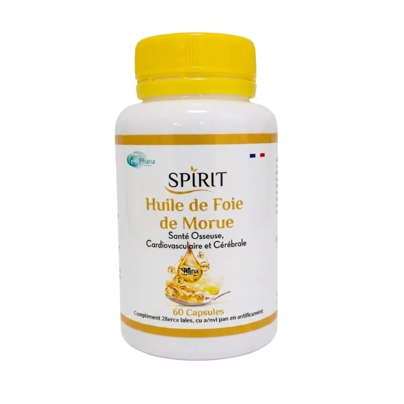 Spirit Huile de Foie de Morue 60 Capsules