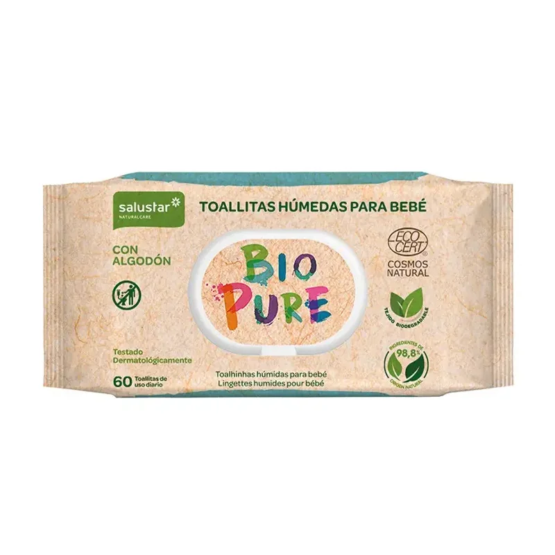 SALUSTAR BIOPURE LINGETTES BEBE B60