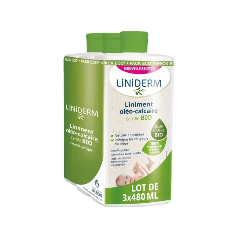 GILBERT LINIDERM LINIMENT OLEO CALCAIRE PACK DE 3