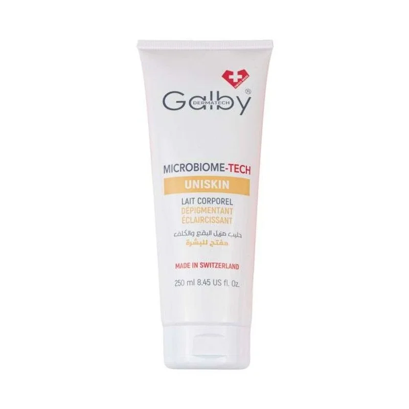 GALBY UNISKIN MICROBIOME TECH LAIT CORPOREL DEPIGMENTANT ECLAIRCISSANT 250 ML