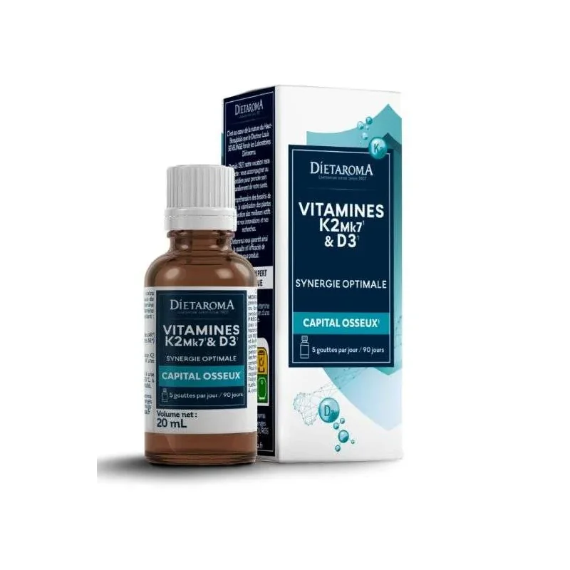 DIETAROMA VITAMINES K2MKL7 ET D3 20 ML