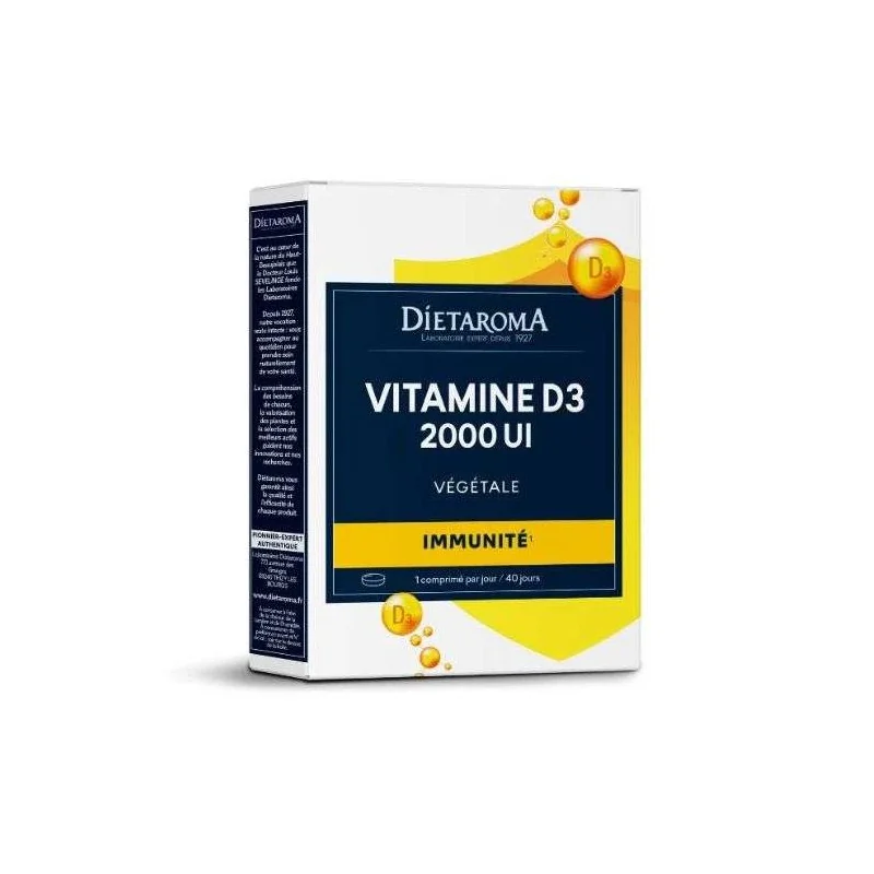Dietaroma Vitamine D3 2000UI Vegetale 40comprimes
