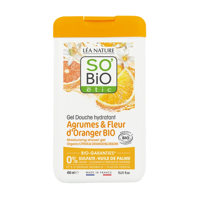 So Bio Gel Douche Agrumes Fleurs d’Oranger 450Ml