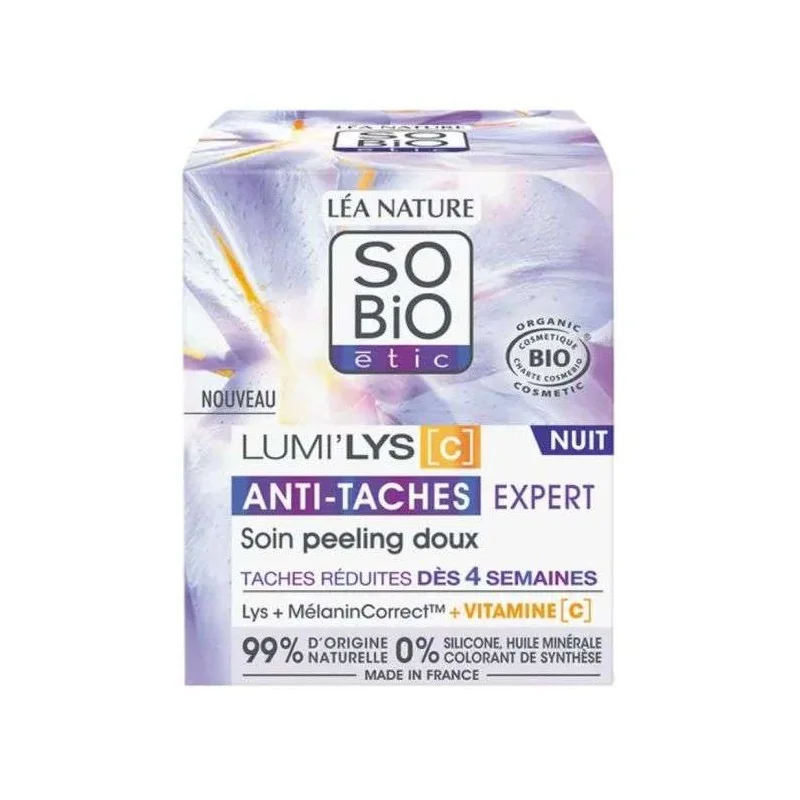 SO BIO LUMILYS C ANTI TACHES EXPERT SOIN PEELING DOUX NUIT 50 ML