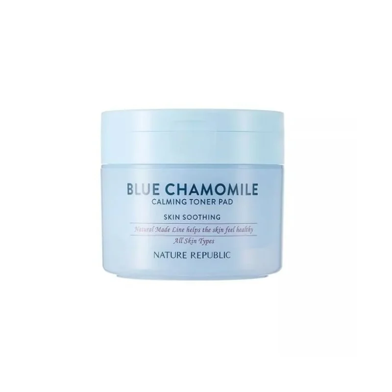 NATURE REPUBLIC BLUE CHAMOMILE CALMING TONER PAD 50 PADS