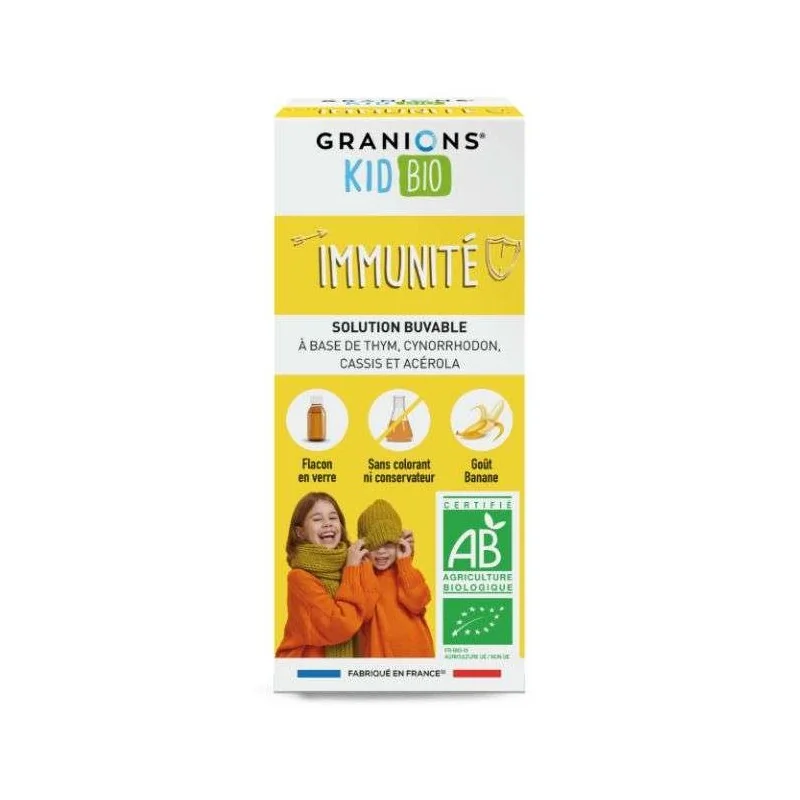GRANIONS KIDS IMMUNITE BIO 125ML GOUT BANANE