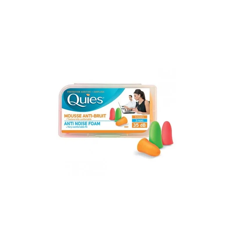 QUIES EN MOUSSE FLUO BTE 6 UNITÉS