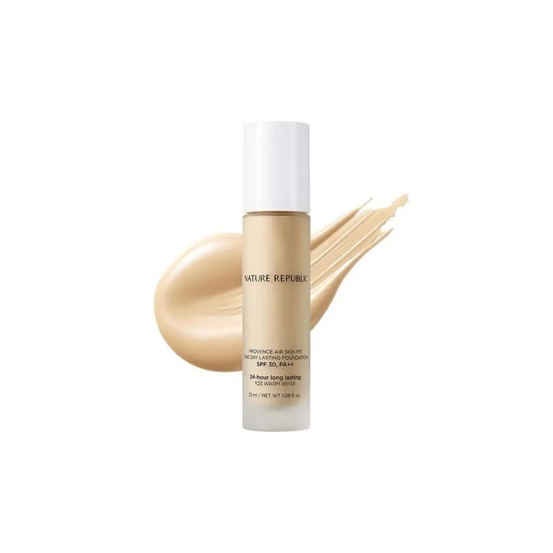 NATURE REPUBLIC PROVENCE AIR SKIN FIT ONE DAY LASTING FOUNDATION Y23 WARM BEIGE SPF30 PA++ 32 ml
