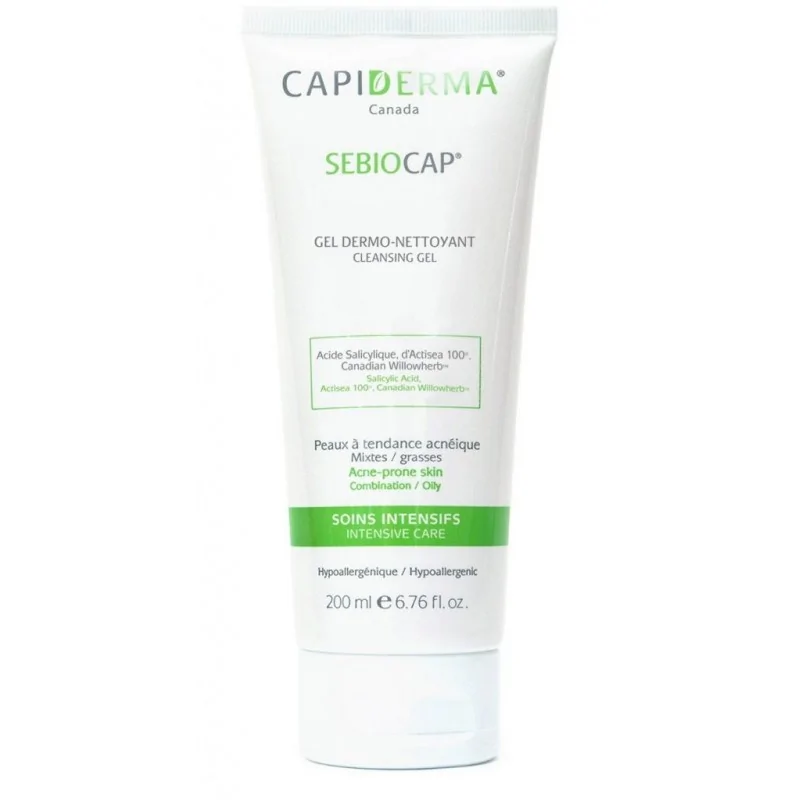 CAPIDERMA SEBIOCAP GEL DERMO-NETTOYANT POUR PEAUX À TENDANCE ACNÉIQUE 200ML
