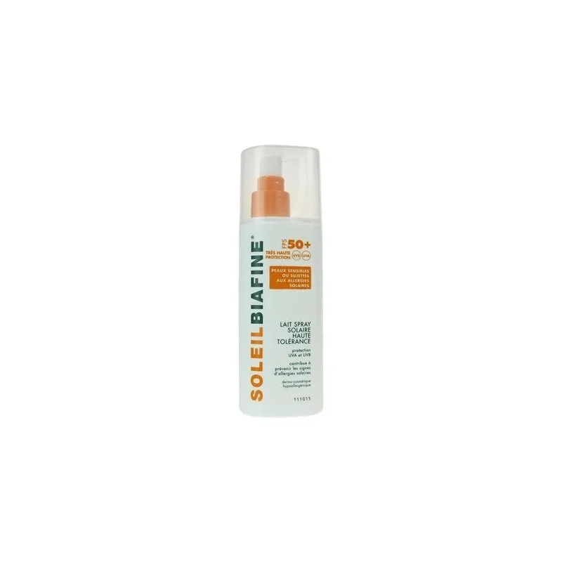 Biafine Lait Spray SPF50+ Peaux Sensibles ou Allergiques 200ml