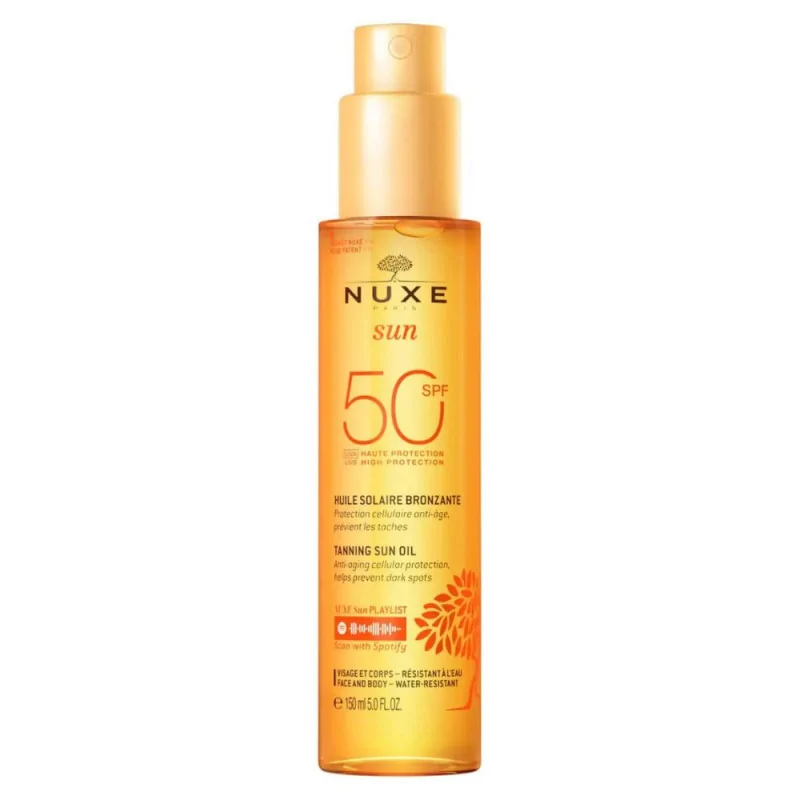 Nuxe Sun Huile Solaire Bronzante Haute Protection Spf50 – 150ml