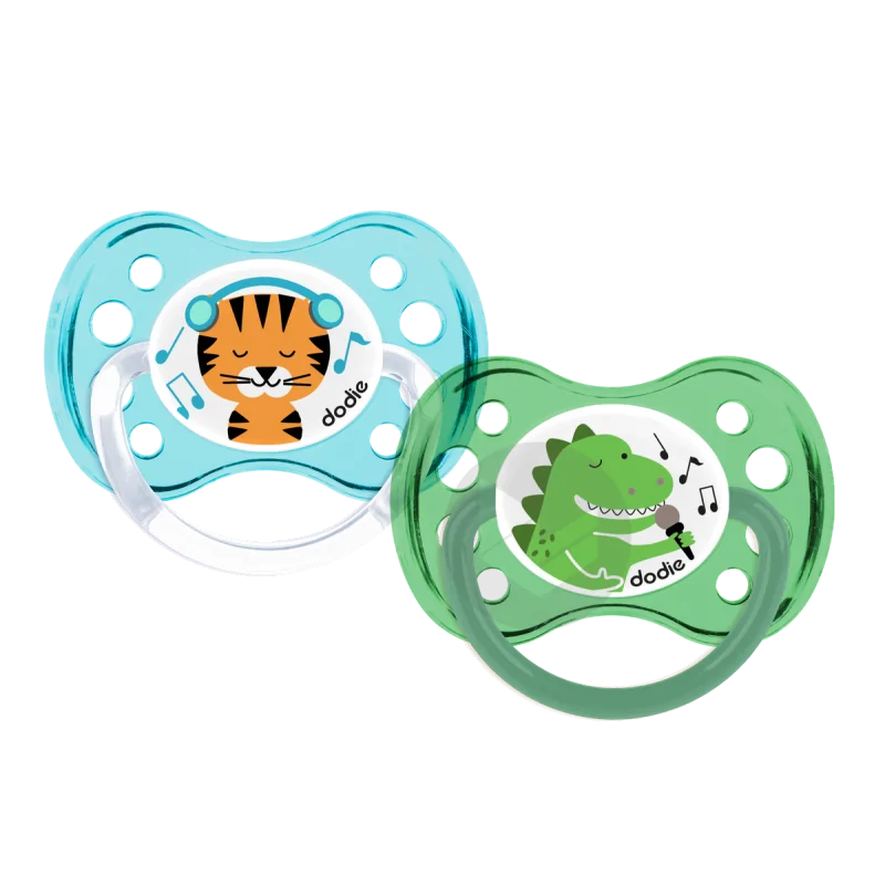 DODIE SUCETTE ANATOMIQUE 28 +6M DUO TIGRE/DINOSAURE