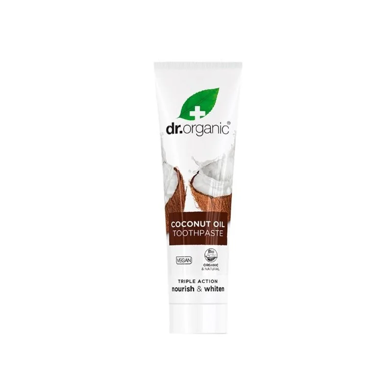 DR.ORGANIC DENTIFRICE TRIPLE ACTION A L'HUILE DE COCO 100ML