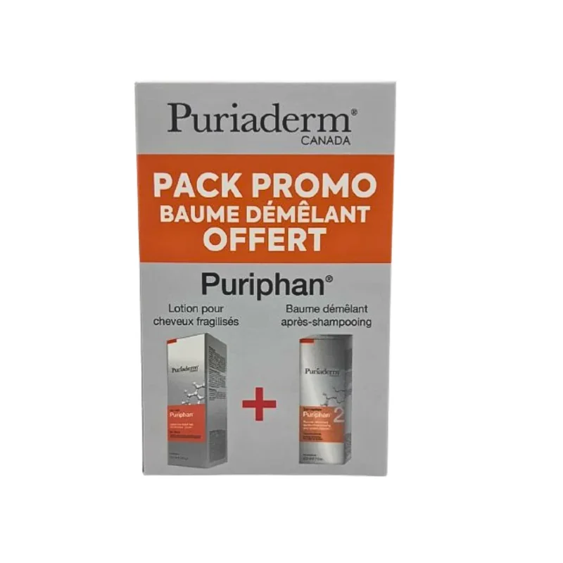Puriaderm Pack Puriphan Lotion Anti-Chute 120ML Achete + Puriphan Baume Demelant Offert