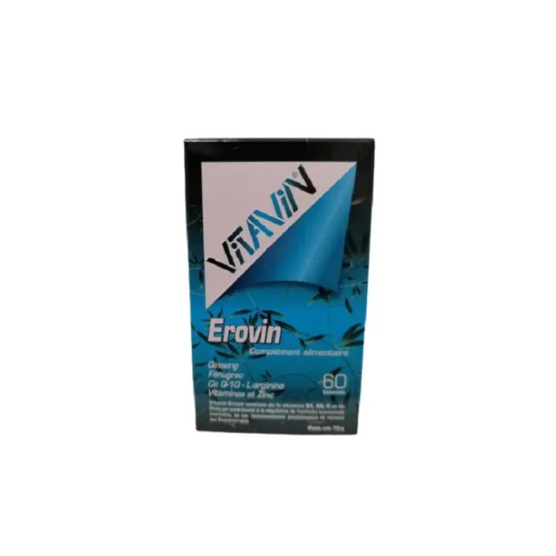 Vitavin Erovin Ginseng 60 Comprimés - Vitalité et Énergie Masculine Premium