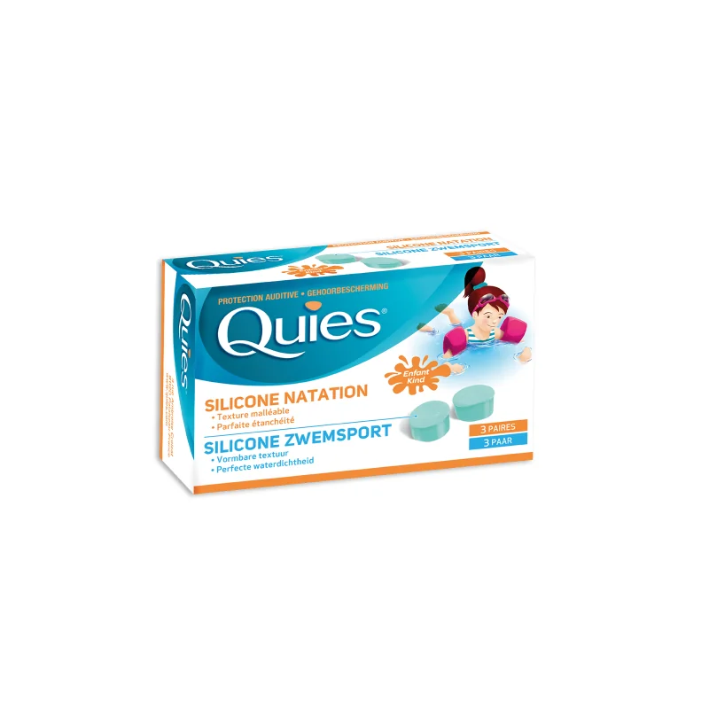 QUIES SILICONE NATATION ENFANT 3 Paires