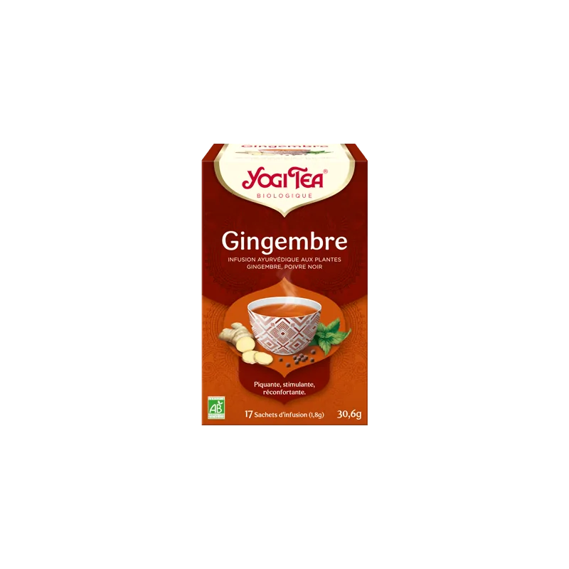 YOGI TEA Gingembre 17x 2g (Gingembre, citronnelle, menthe poivrée, poivre noir)