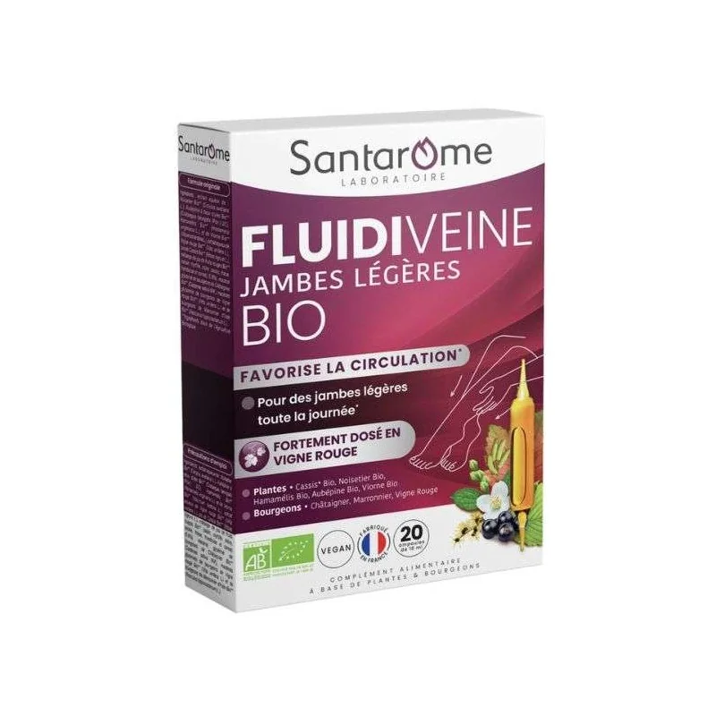 SANTAROME JAMBES LÉGÈRES BIO 20 AMPOULES