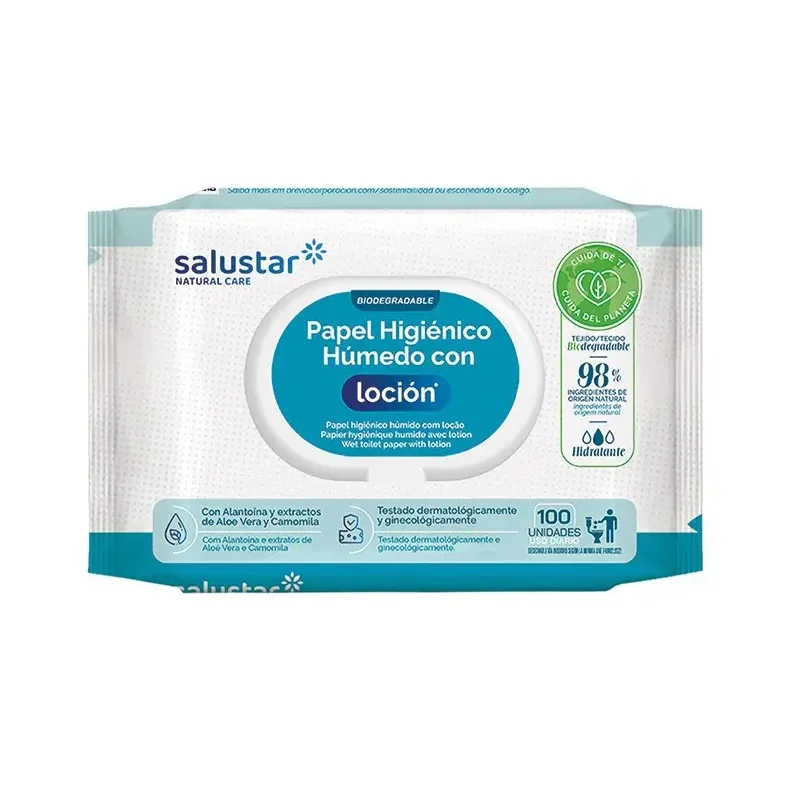 SALUSTAR Papier toilette humide 100 unités