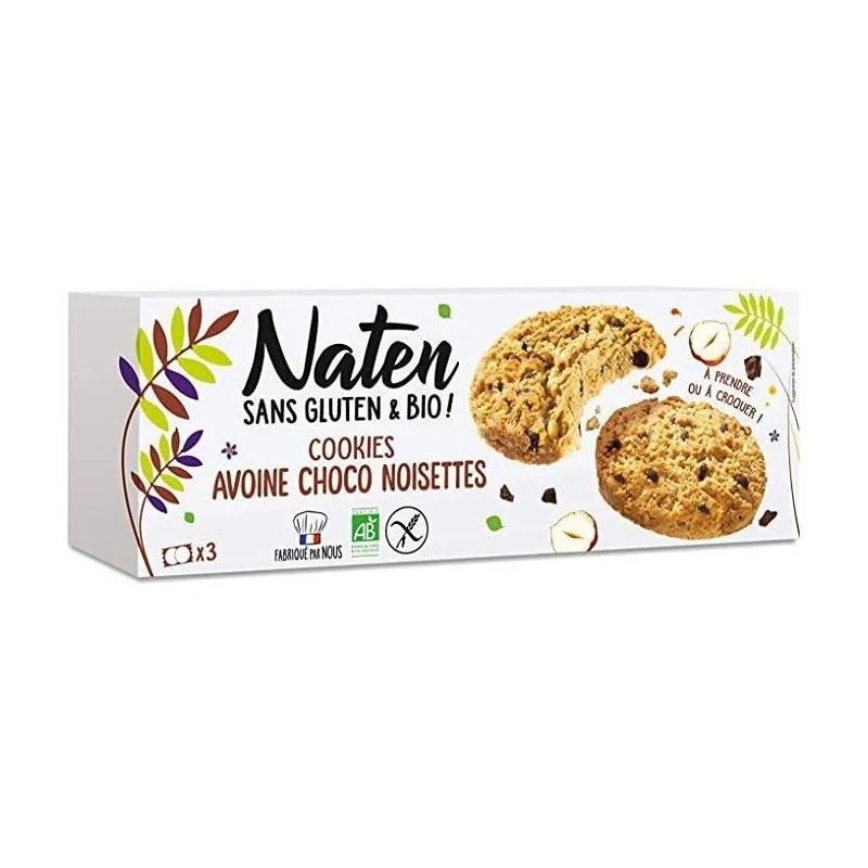 NATEN COOKIES AVOINE CHOCO NOISETTES 120G