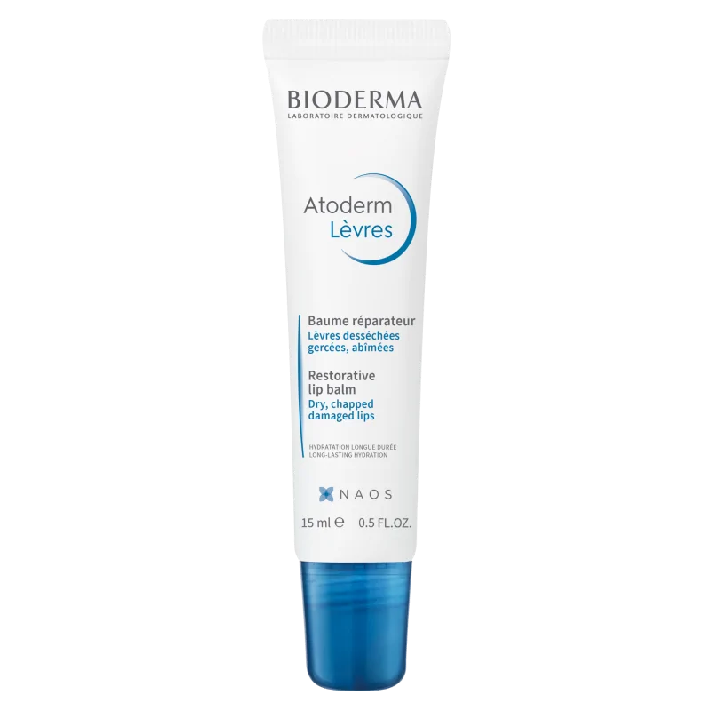 BIODERMA ATODERM BAUME LEVRES 15ml Nourrit Et Apaise Les Lèvres Gercées