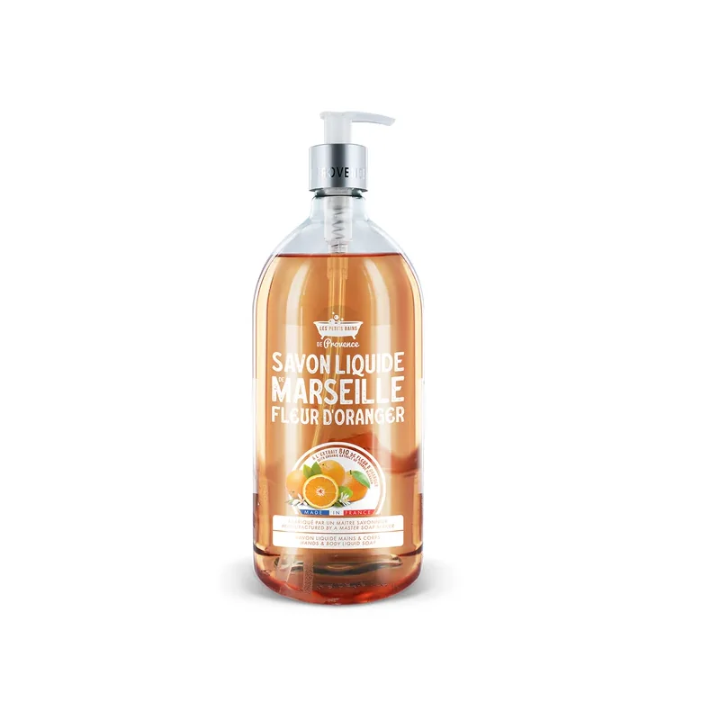 LES PETITS BAINS DE PROVENCE SAVON LIQUIDE FLEUR D`ORANGER 1L