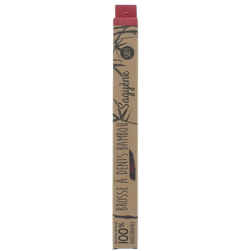 SAGYENE BROSSE À DENTS BAMBOU ROUGE