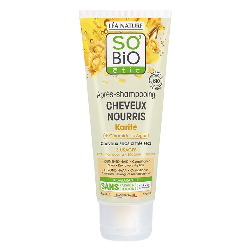 SO BIO Après shampooing cheveux nourris Karité bio 200ml