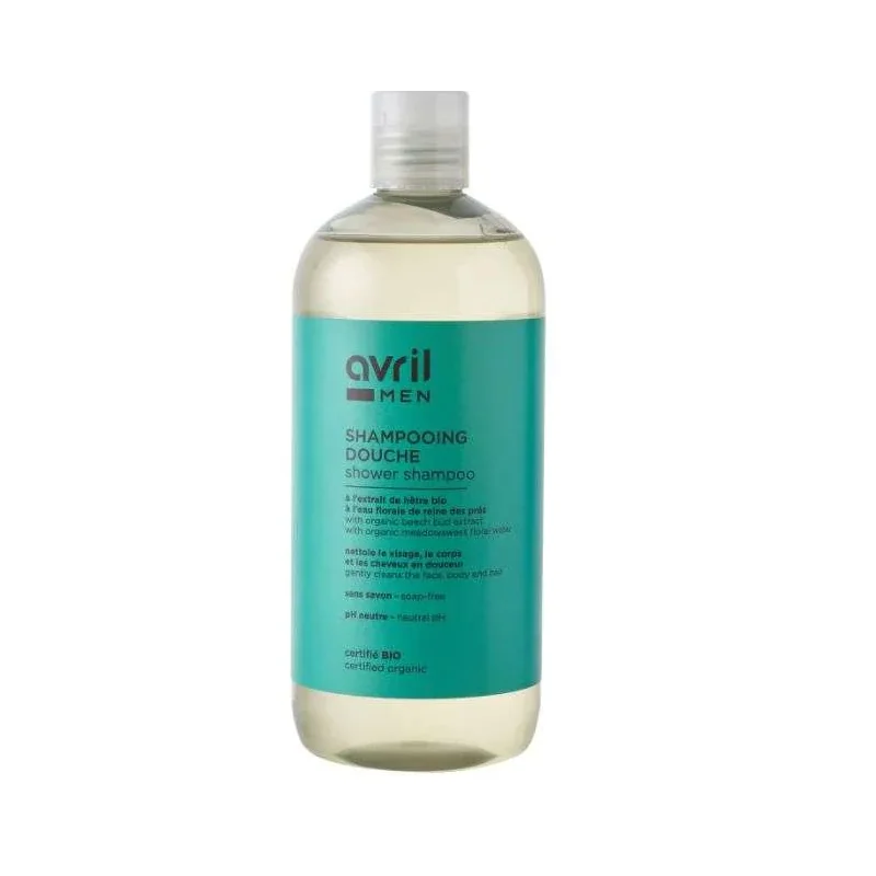 AVRIL MEN SHAMPOOING DOUCHE CERTIFIE BIO POUR VISAGE CORPS ET CHEVEUX 500 ML