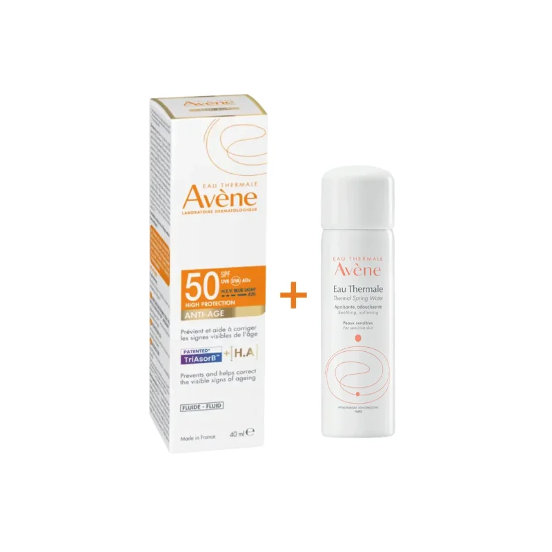 EAU THERMALE AVÈNE Ecran Anti-Age THP spf50+ 50ml Achete + Eau thermale Offerte