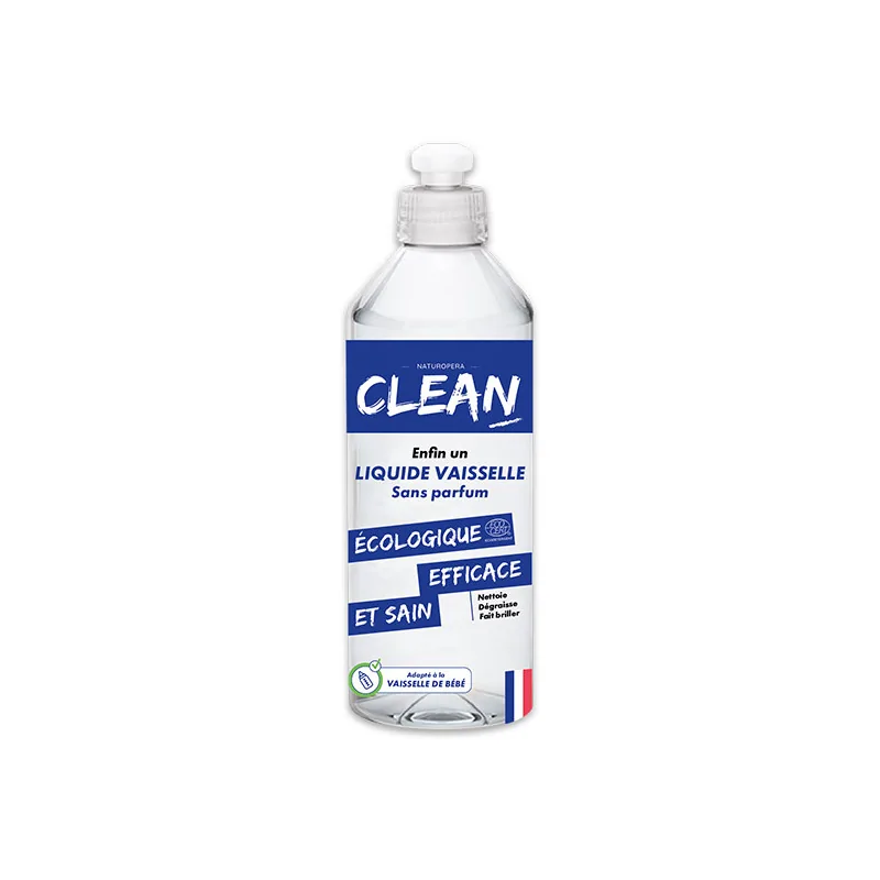 CLEAN LIQUIDE VAISSELLE SANS PARFUM 500ML