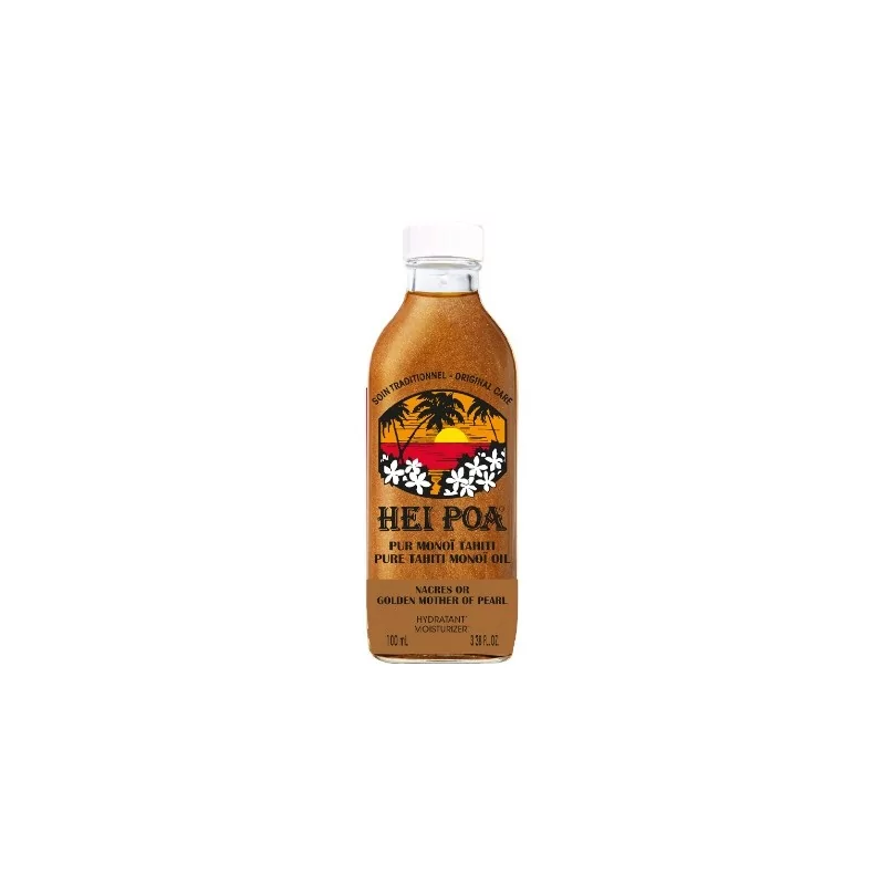 Hei Poa Soins traditionneles monoï specifique de tahiti nacres or 100ml