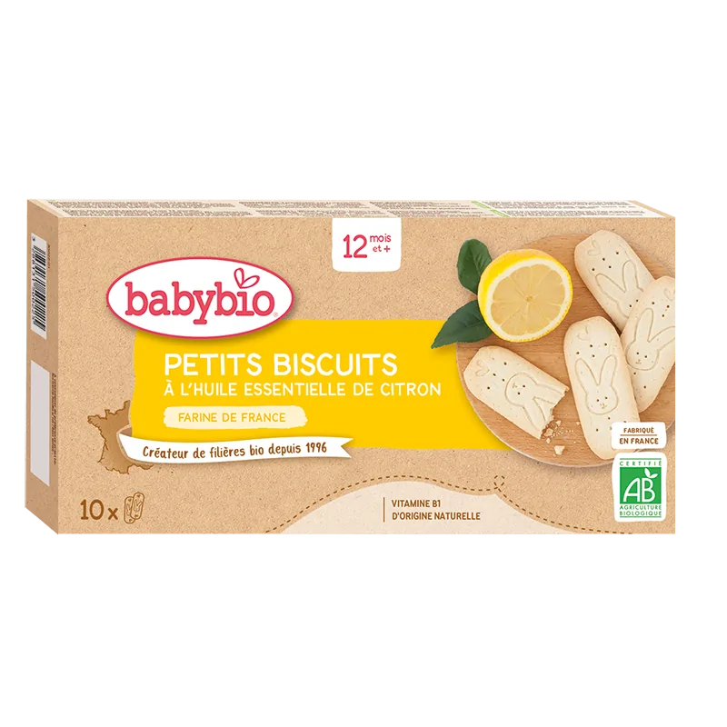 Babybio Petits Biscuits à l’Huile Essentielle de Citron x10