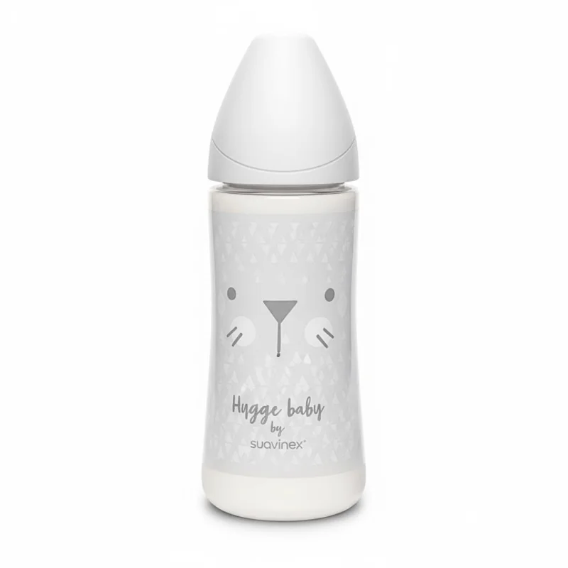 Suavinex Biberon Avec Tetine Ronde Debit Rapide +4m 360ml GY L2