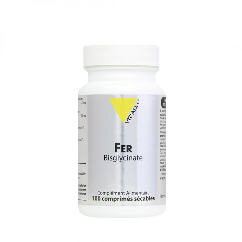 VIT’ALL+ Fer Bisglycinate 27Mg 100 Comprimés