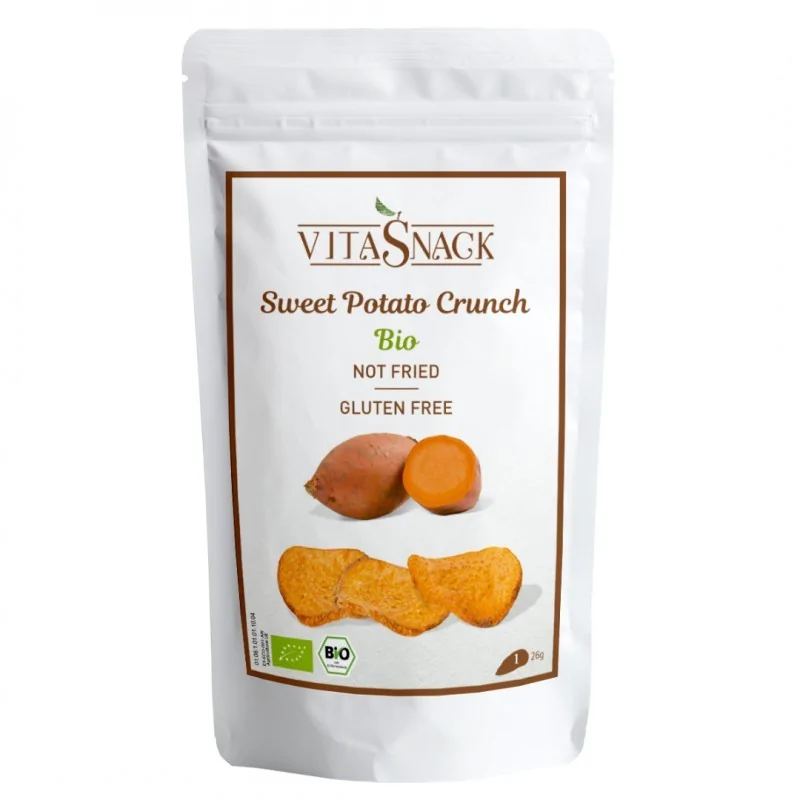 Vitasnack Croustillant de patate douce bio sans gluten, sel ni sucre