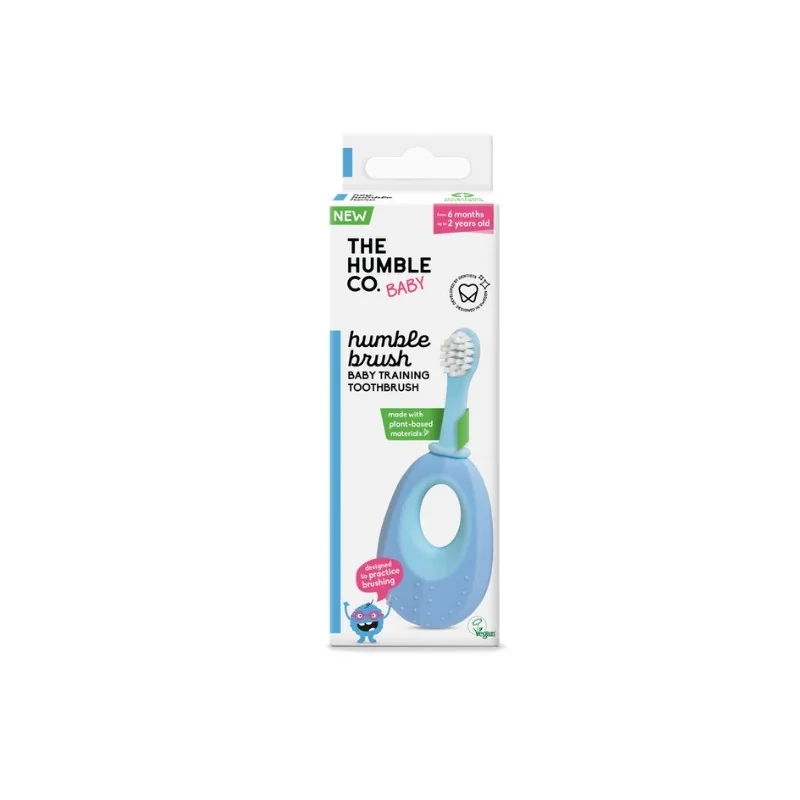 The Humble Co BROSSE A DENTS A BASE DE PLANTES POUR BEBE ULTRA DOUCE - BLEU