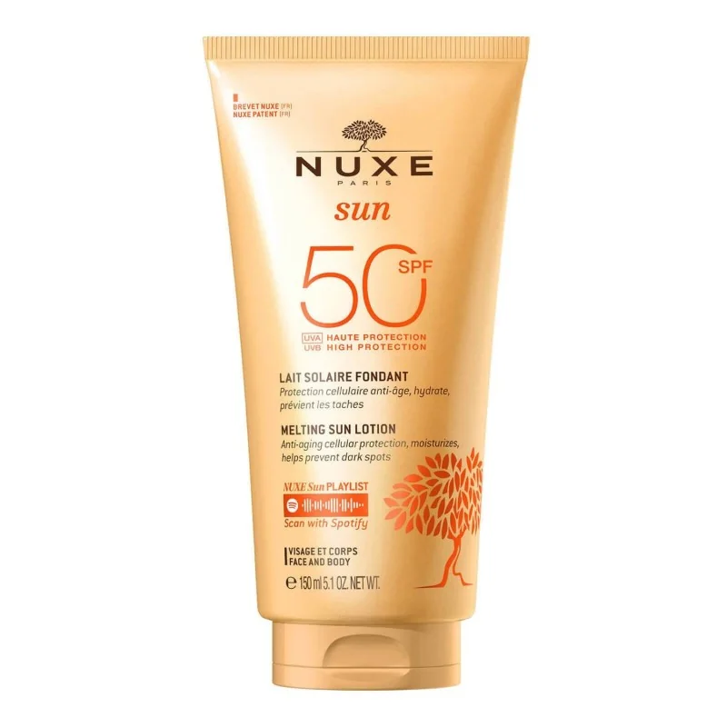 NUXE Sun Lait Solaire Fondant Haute Protection SPF50 visage et corps150 ml
