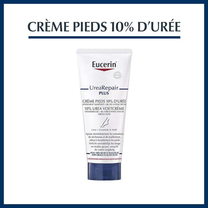 EUCERIN Crème Pieds Réparatrice, 10% Urée 100ml