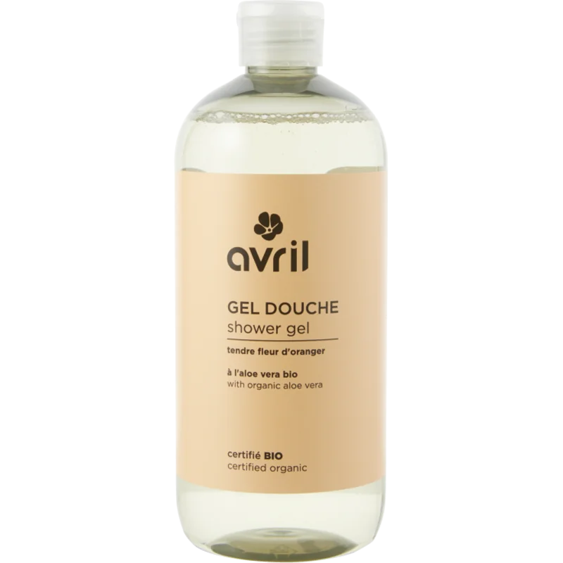 AVRIL GEL DOUCHE TENDRE FLEUR D ORANGER ET A L ALOE VERA BIO 500 ML