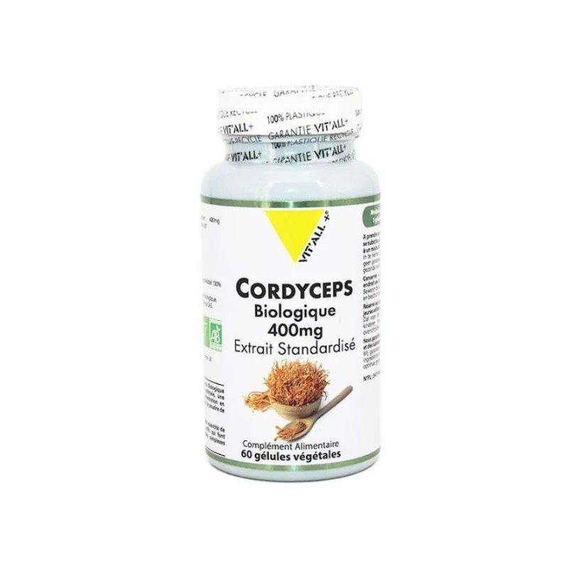 VIT'ALL+ CORDYCEPS BIOLOGIQUE 400 MG 60 GELULES