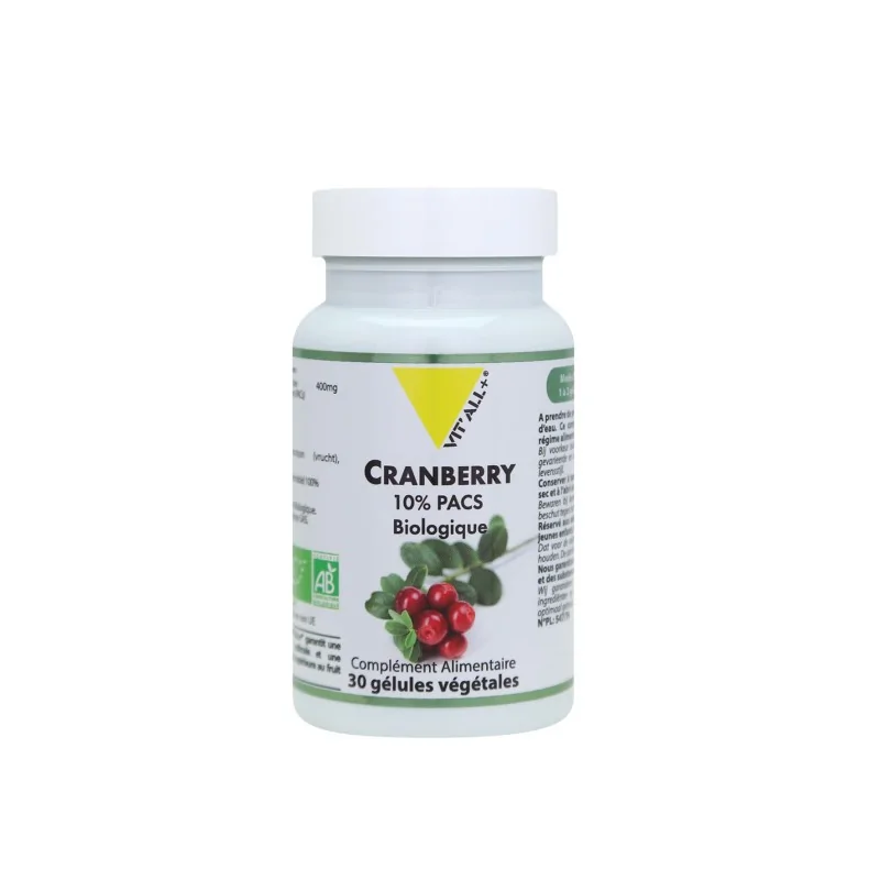 VIT’ALL+ Cranberry 400Mg 30 Gélules