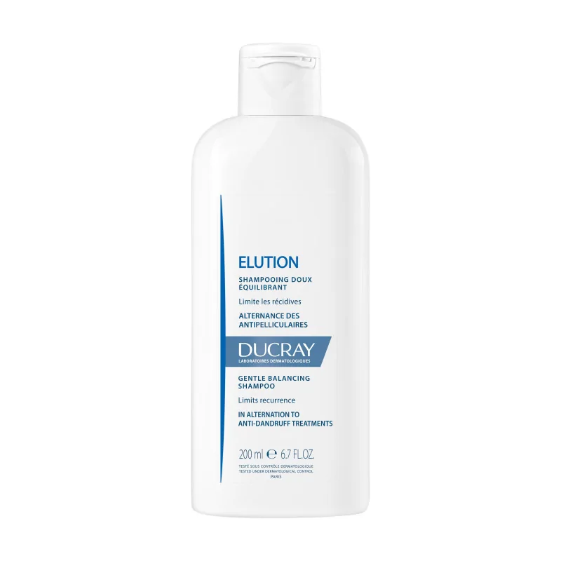 Ducray — Shampooing doux équilibrant — Shampoing doux antipelliculaire — ELUTION 200 ml