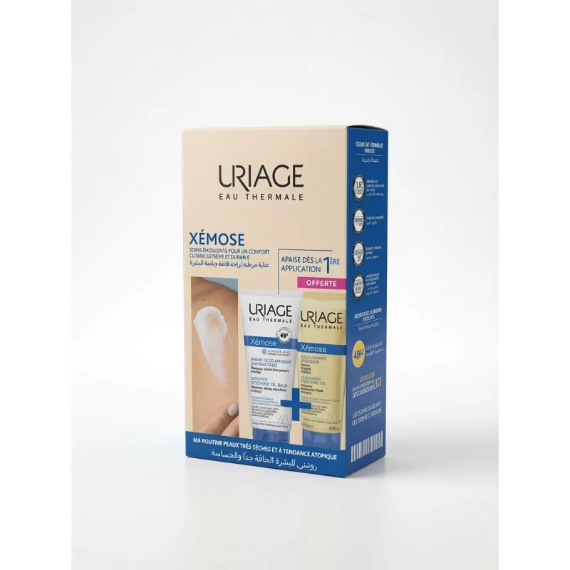 URIAGE COFFRET XEMOSE BAUME OLEO APAISANT 200ML+XEMOSE HUILE LAVANTE 200ML OFFERTE