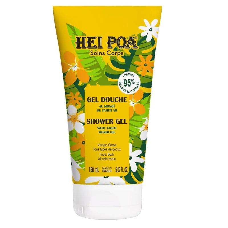 Hei Poa gel douche au monoi tahiti visage&corps 150ml