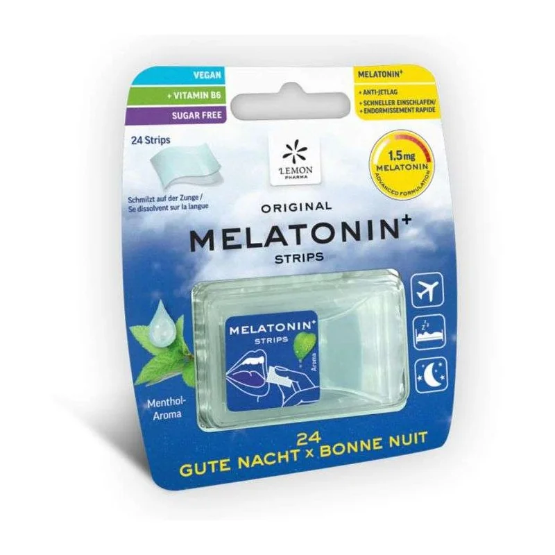 LEMON PHARMA ORIGINAL MELATONIN + 24 strips bonne nuit